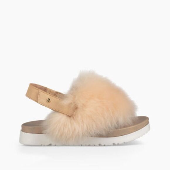 NEW UGG Kids Holly Furry Sandal - Picture 2 of 7